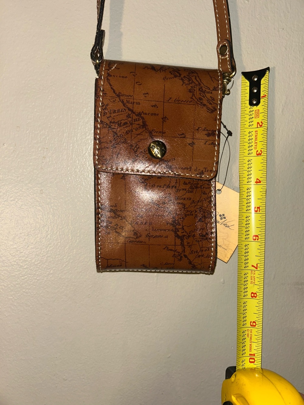 Patricia Nash Signature Map Rivalta Riot Rust Small Crossbody - Picture 12 of 12